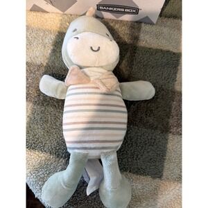 Chickpea Baby Plush Dinosaur Sage Green Striped Stuffed Animal Toy RN100364